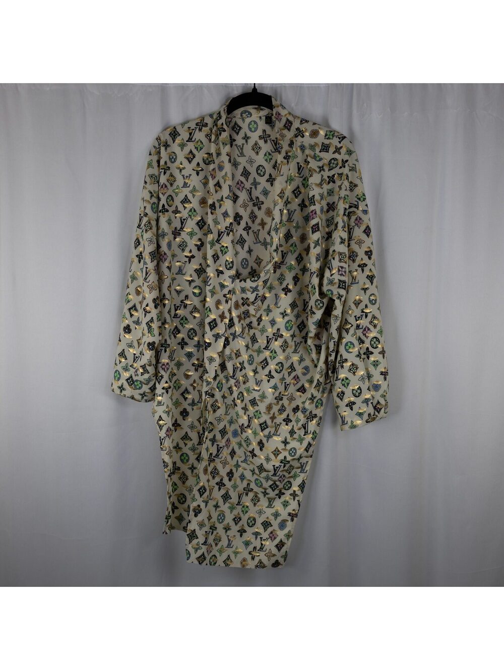 Women's Monogram Print Long-Sleeve Shirt Size Large